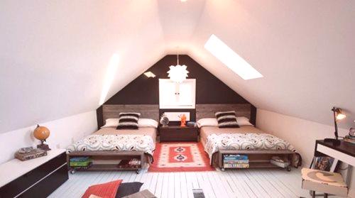 Интериорен дизайн на таванското помещение в частен дом (85 снимки): подреждане на тавана, украса на пода и покрива