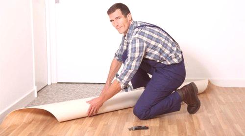 Как да лепило балатума? Как се придържаме покритие на пода, поставяне и залепване на шперплат и частици как да се залепи чрез лента
