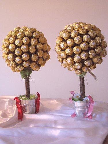 Topiary на сладкиши: Ние правим ексклузивни подаръци и украсяваме интериора със собствените си ръце.