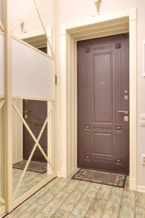 Klizna vrata za ulazna vrata (66 fotografija): obrada otvora vrata iznutra nakon ugradnje vrata pomoću MDF-a, laminata ili gipsanih ploča