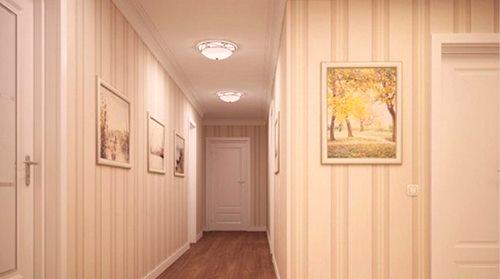 Ozadja za koridor, ki širi fotografski prostor (51 fotografij): ideje za ozek dolgi hodnik v stanovanju ali dvorani