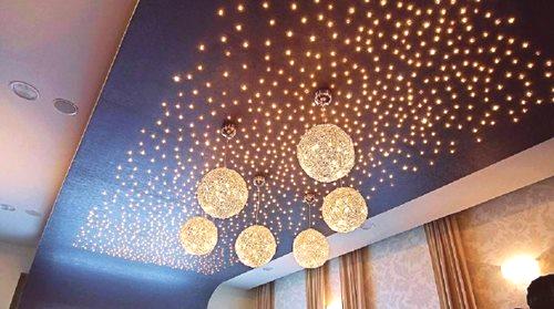 Osvetljen strop (58 fotografij): Akrilni prosojni gotovi kompleti za montažo, leseni strop v spalnici