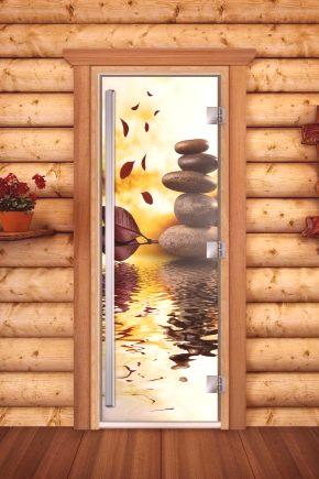 Врати в парна баня (45 снимки): височина на дървени и стъклени изделия за баня и парна баня, стандартни размери на кутии, ревюта