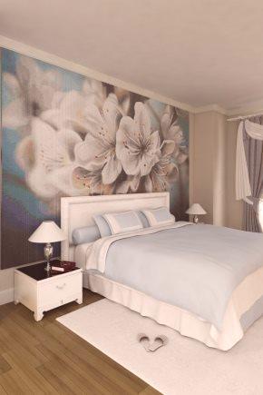 Дизајн зидова у спаваћој соби (92 фотографије): опремање и декор зидова, цртежи, сликарство и фреска у спаваћој соби