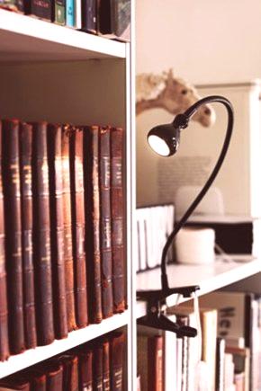 Лампа на копчи: столна ЛЕД лампа за читање књига и везова