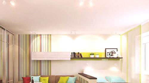 Дизайн на леглото в хола (34 снимки): идеята за интериорен дизайн на диван-трансформатор вместо легло, изборът на модел за зала с площ 18 квадратни метра. m