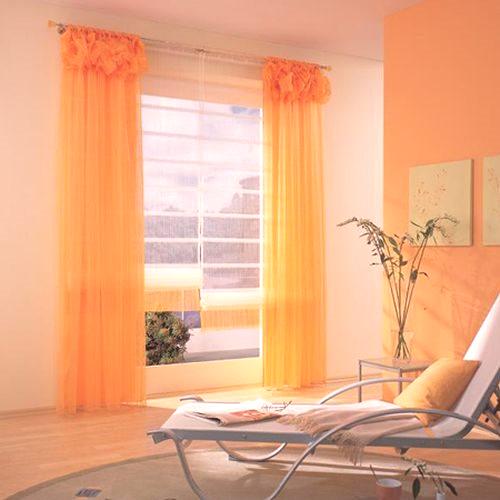 Orange zavese v notranjosti: 30 možnosti za oblikovanje prostorov