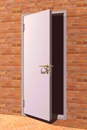 Огнеупорна метална врата (42 снимки): еднополюсни и двойни стъклопакети, характеристики на тяхното производство