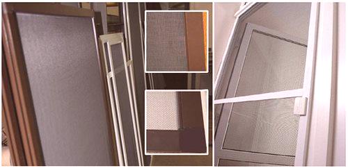 Vrata proti komarjem na magnetih: lopatica in mrežica na balkonskih vratih