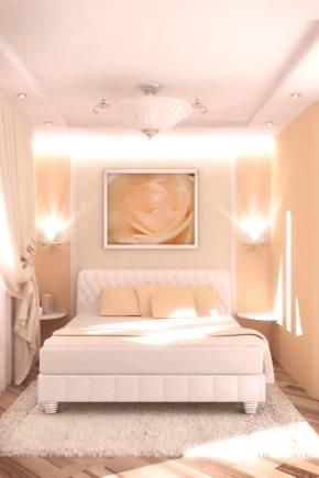Дизајн спаваће собе 9, 10 и 11 м². м. (118 фотографија): уређење ентеријера мале просторије, планирање правокутне, квадратне и уске спаваће собе, дизајнерске идеје