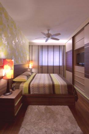 Dizajn uske spavaće sobe (83 slike): unutarnja spavaća soba veličine 2h4, dizajn i raspored u Khruschovka