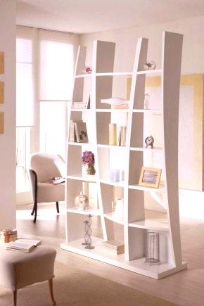Преграда за гардеробу (44 фотографије): двострани модели за дијељење просторије на два дијела, двосмјерне варијанте у унутрашњости