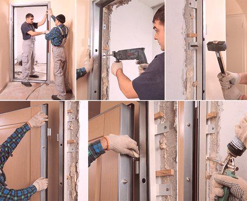Монтажа врата: уградња металних улазних врата, челичних конструкција врата