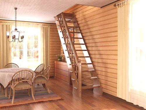 Компактни стълби към втория етаж за малка къща: 4 вида