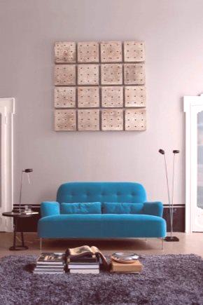 Tirkizna kauč (31 fotografija): svjetlo tirkizna kauč u interijeru, zavjese za model u tamnim tirkiznim tonovima