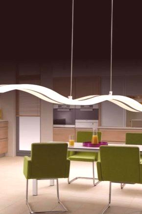 Линейни LED лампи (55 снимки): модулни и профилирани, вградени и окачени модели, архитектурни и надземни